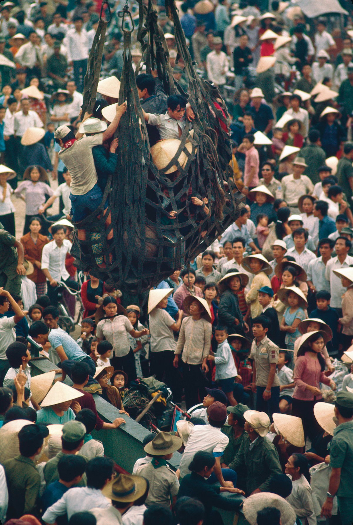 Refugees from Hue arrive on a cargo ship at Da Nang, March 1975. MarkGodfrey/TopFoto. Refugees from Hue arrive on a cargo ship at Da Nang, March 1975. MarkGodfrey/TopFoto.