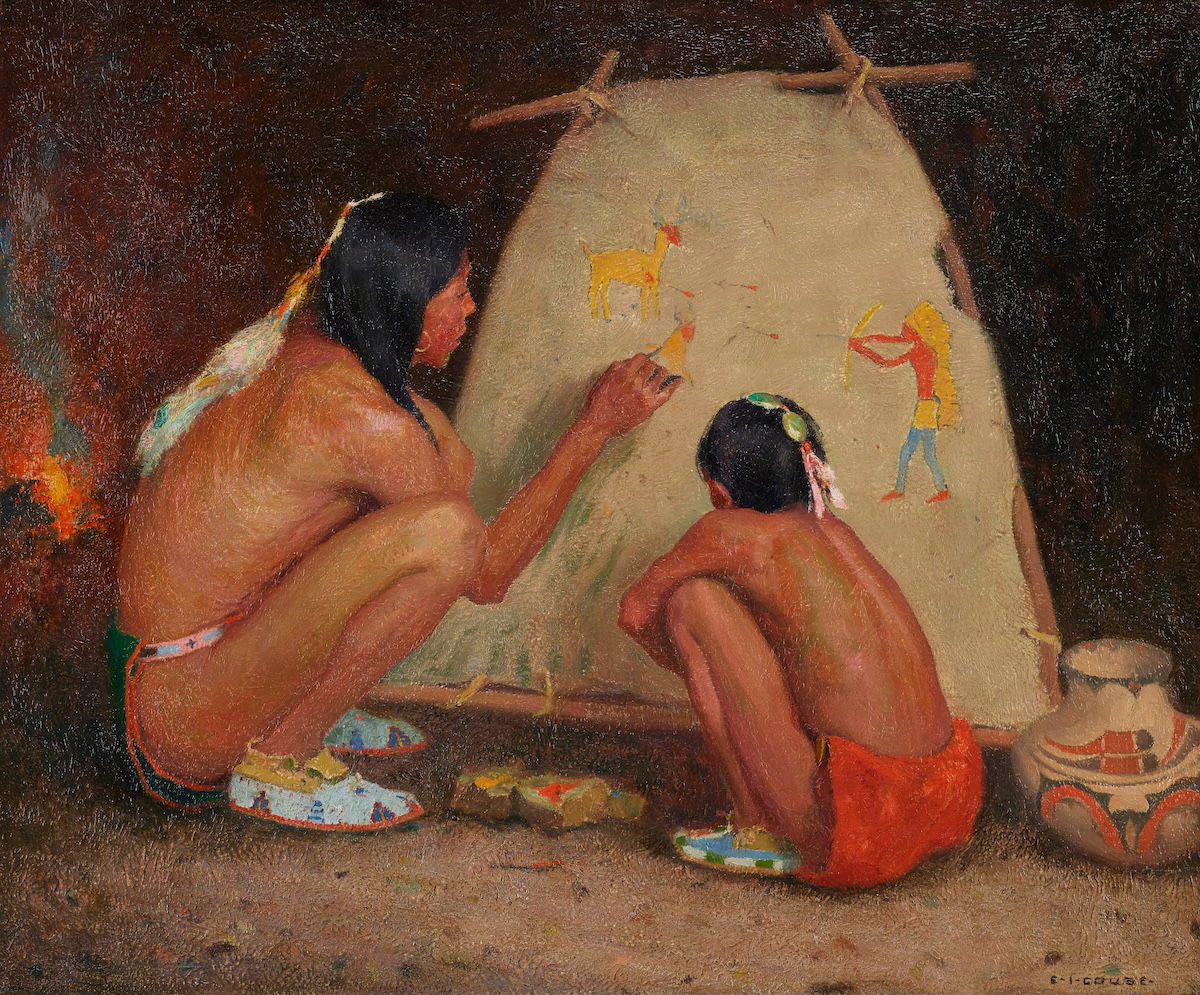 Indian Painter, by Eanger Irving Couse, late 19th or early 20th century. Minneapolis Institute of Art. Public Domain.