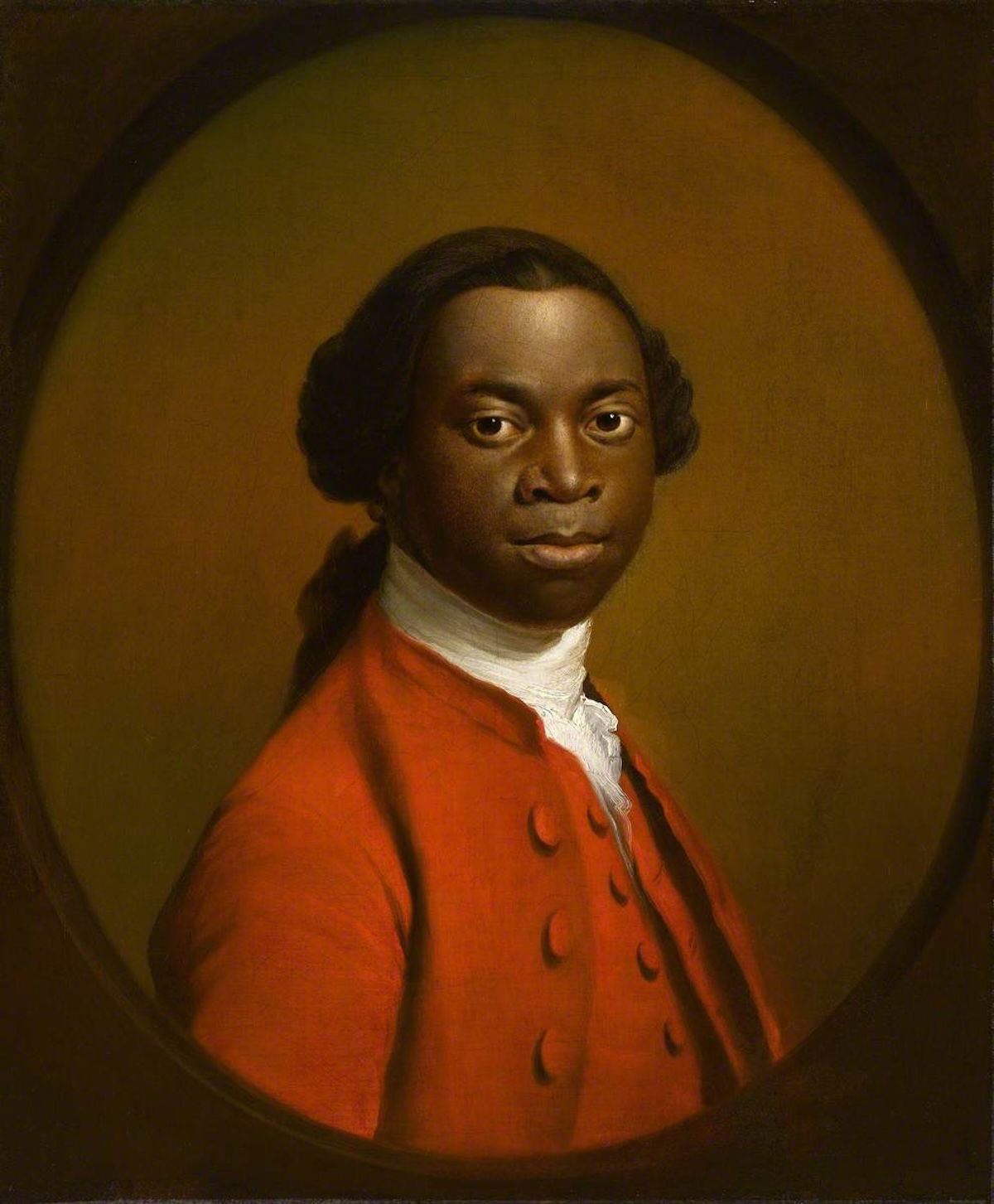 Portrait of a man in a red suit, traditionally thought to be Olaudah Equiano, c. 1740-80. Royal Albert Memorial Museum & Art Gallery. Public Domain. Portrait of a man in a red suit, traditionally thought to be Olaudah Equiano, c. 1740-80. Royal Albert Memorial Museum & Art Gallery. Public Domain.