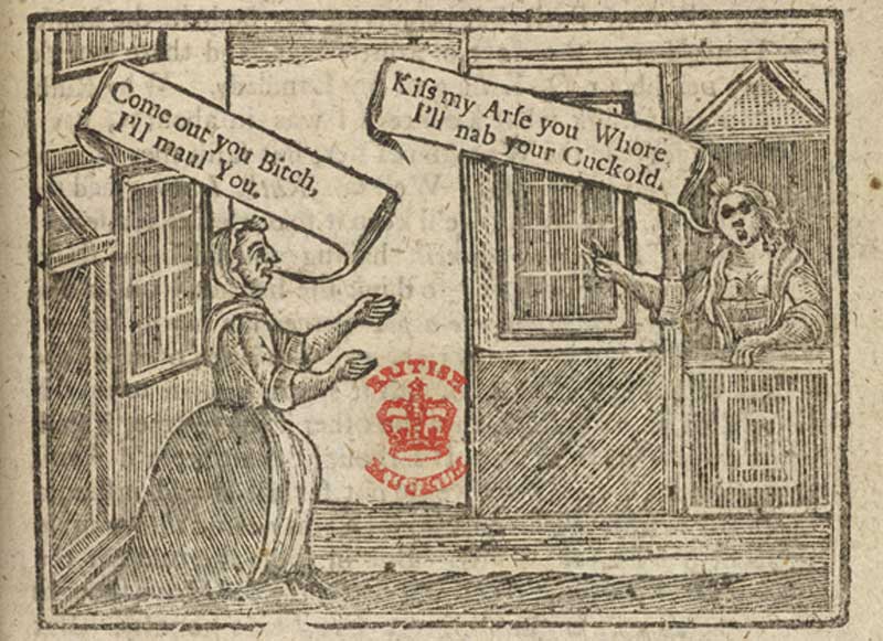 scene from The New Art and Mystery of Gossiping, Being a Genuine Account of All the Women’s Clubs in and about the City and Suburbs of London, c.1760.